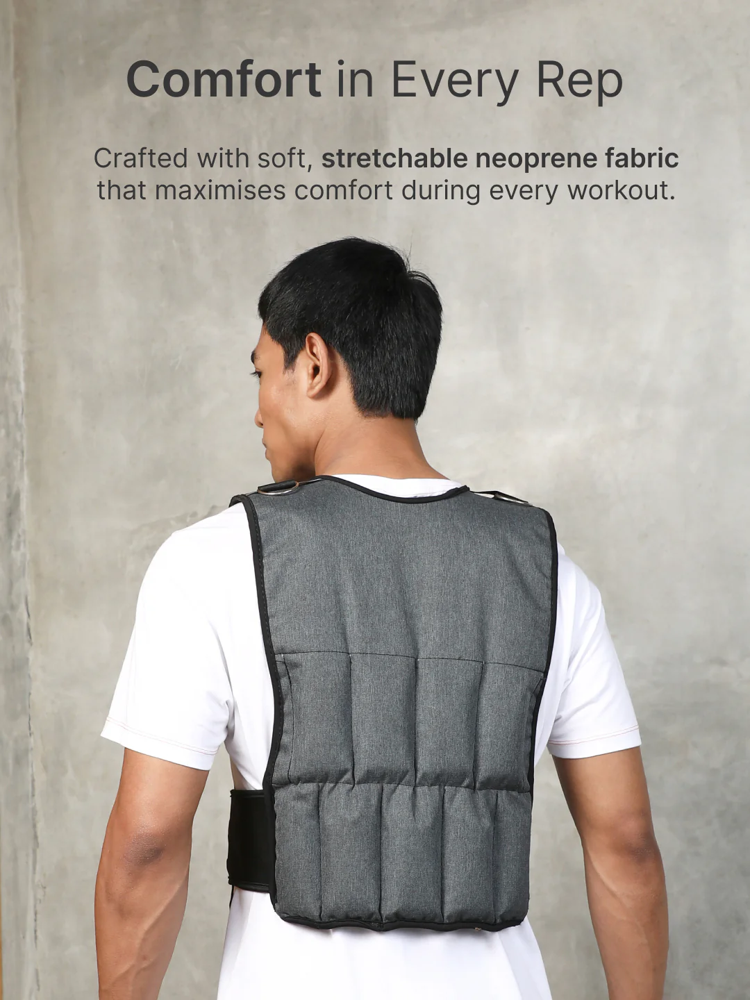 cult Adjustable Weighted Vest Grey - Image 4