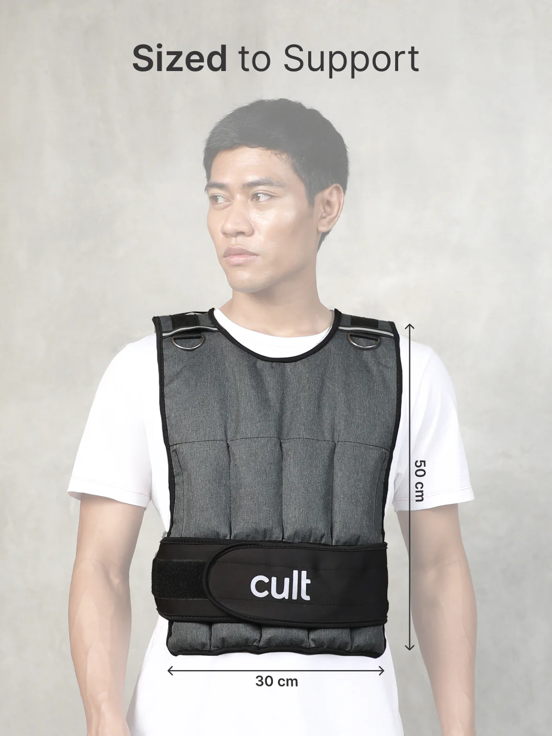 cult Adjustable Weighted Vest Grey - Image 7