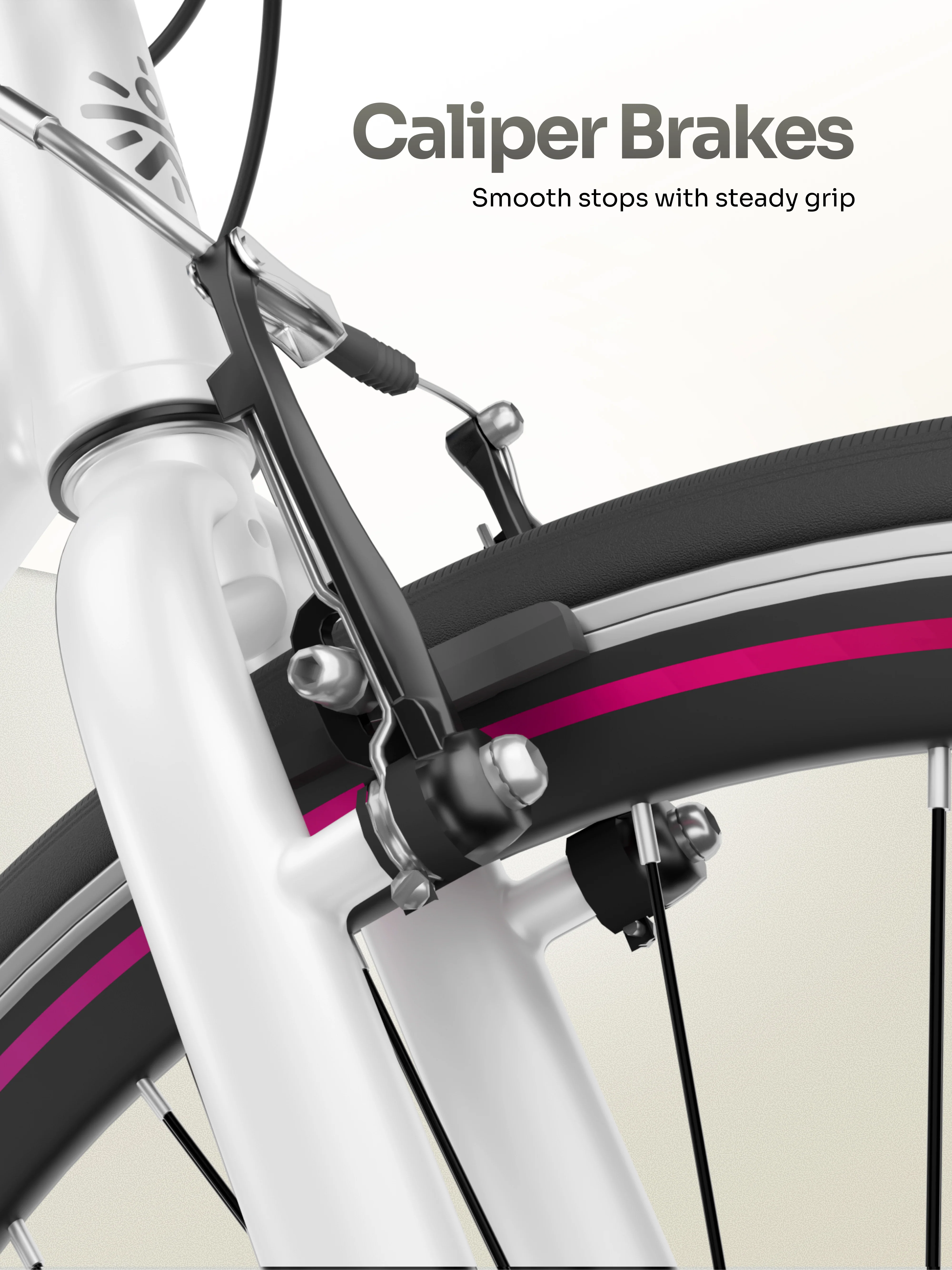 Cult Aero 700C 16 Speed Alloy Road Bike – White - Image 4
