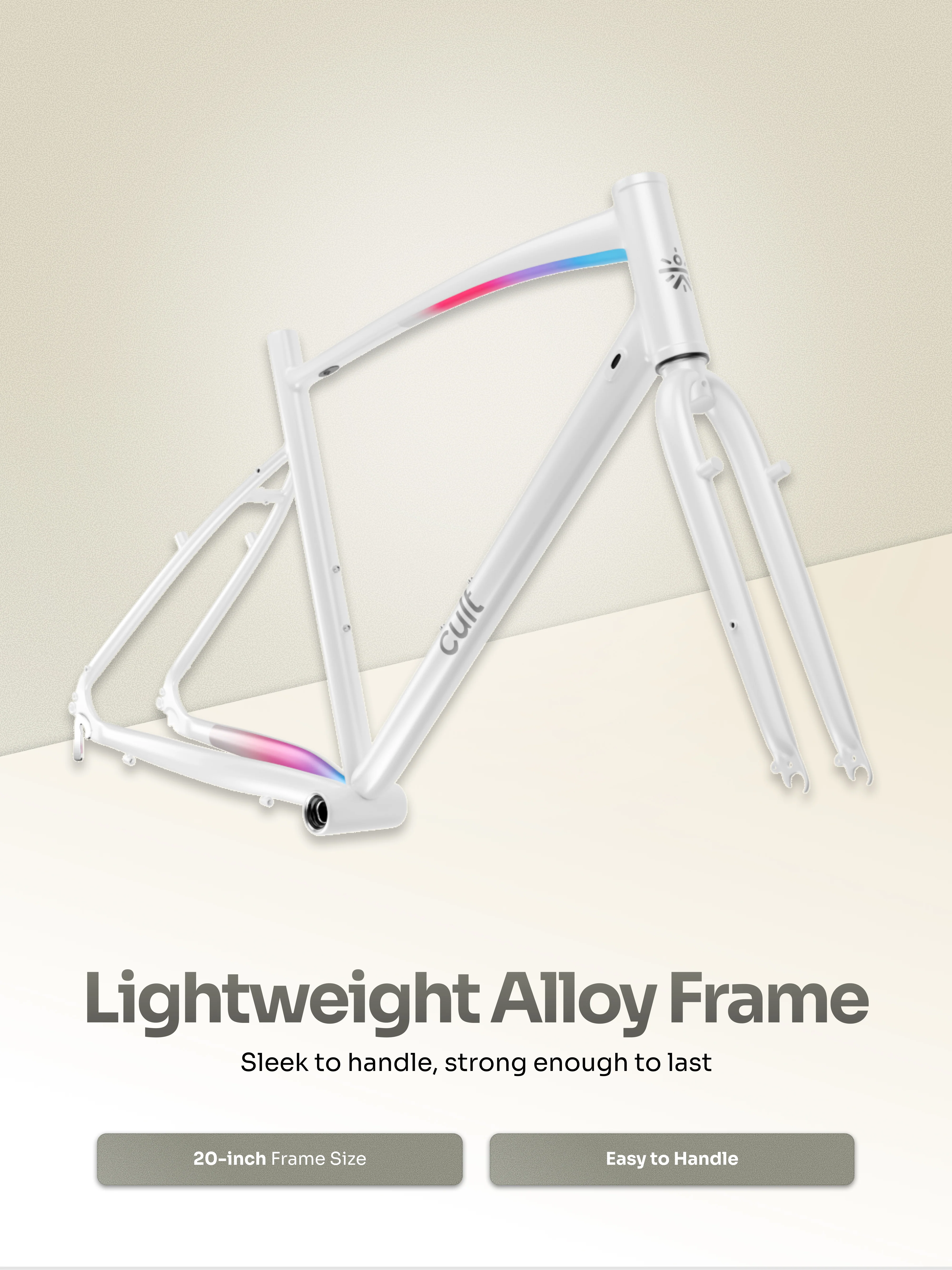 Cult Aero 700C 16 Speed Alloy Road Bike – White - Image 6