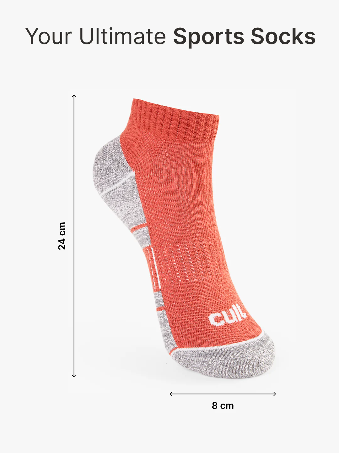 Sports Ankle Length Pack of 3 Rust,Coral & Navy Patterned Women's Socks - Image 6
