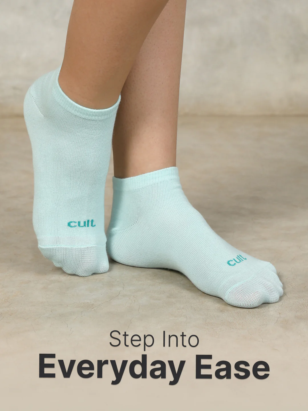 Sports Ankle Length Pack of 3 Turquoise,Powder Blue & Navy Solid Women's Socks - Image 2