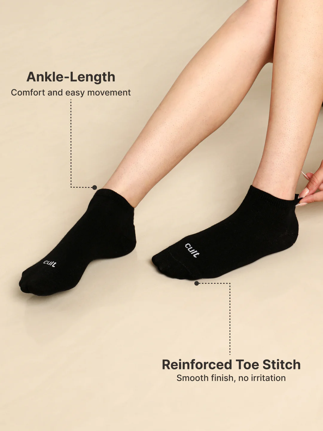 Casual Ankle Length Pack of 5 Powder Blue,Berry Red,Rusty,Grey & Black Solid Women's Socks - Image 5