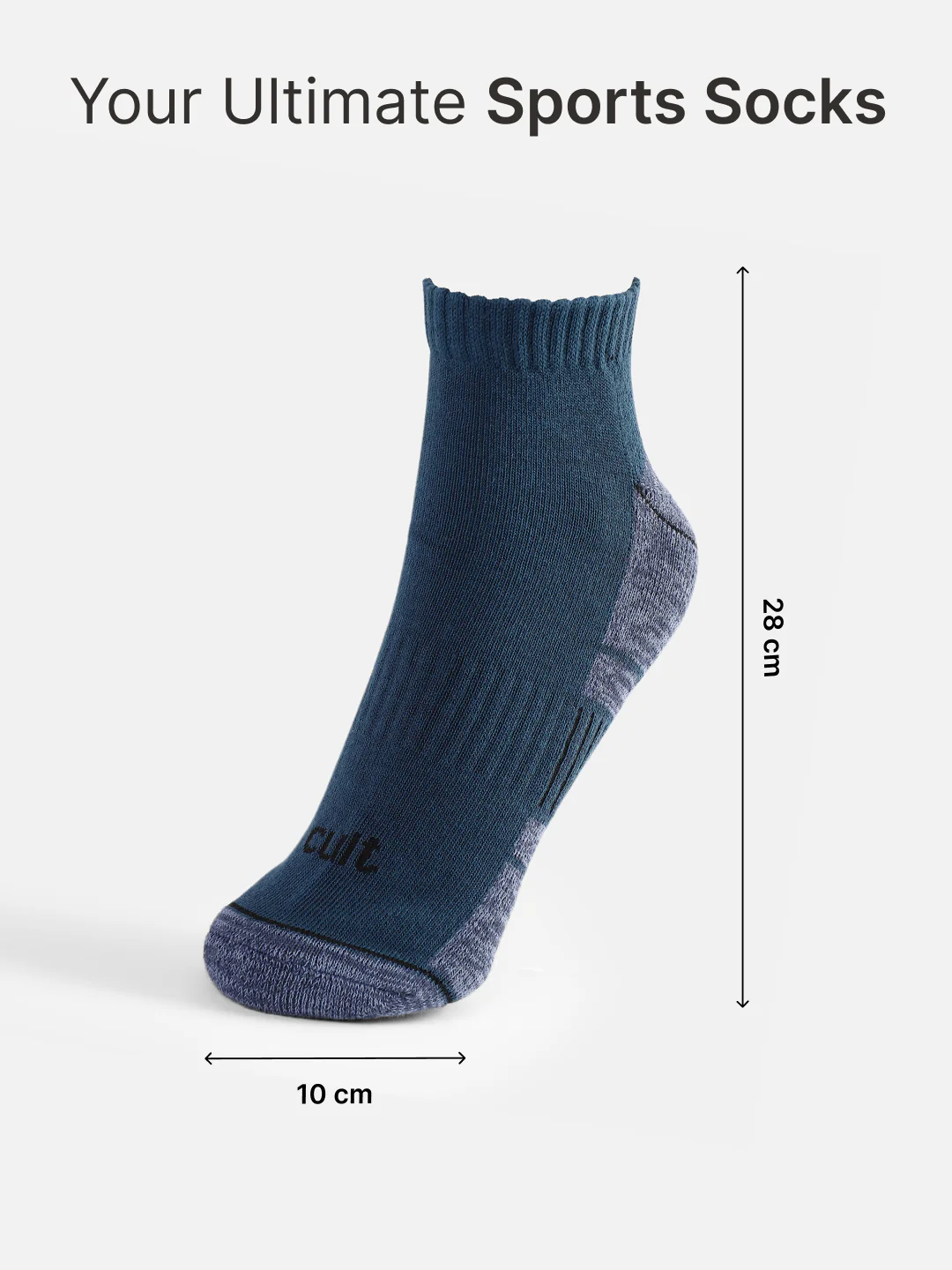 Sports Ankle Length Pack of 3 Maroon,Olive & Blue Men's Cotton Socks - Image 6