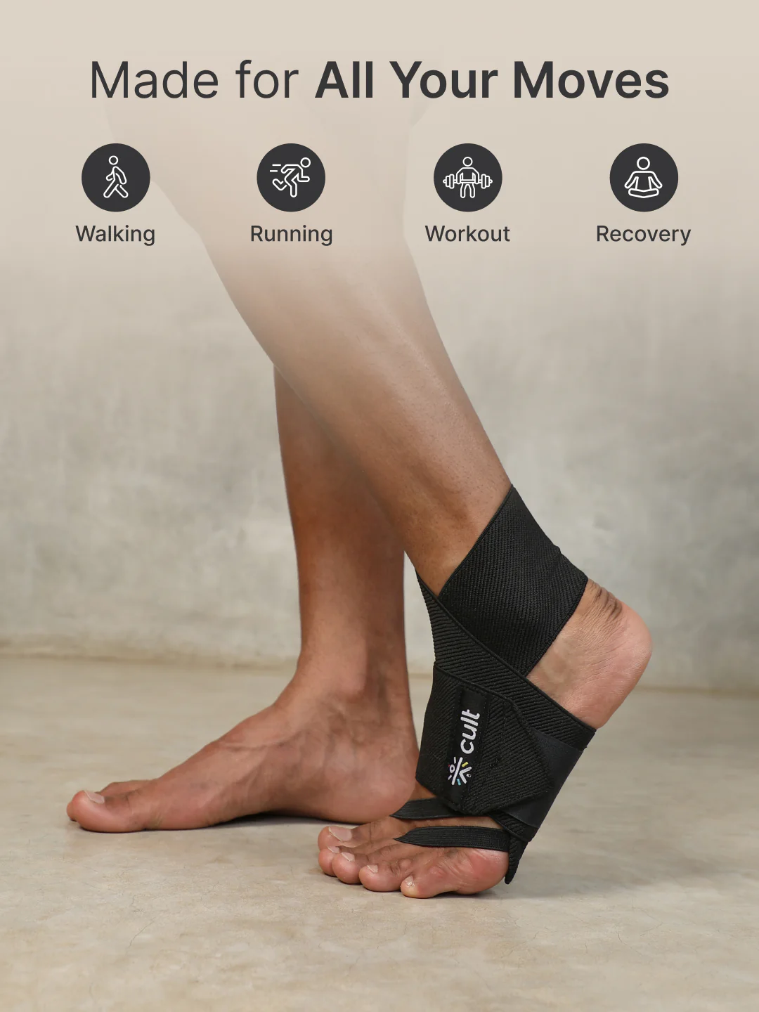 cult Ankle Support Wrap Unisex Black - Image 6