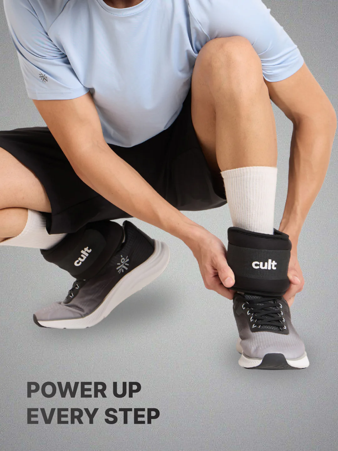 cult Ankle Weight Bands Black For Gym and Training Resistance Bands for Men & Women Pair of 2 (2 kg each) - Image 2