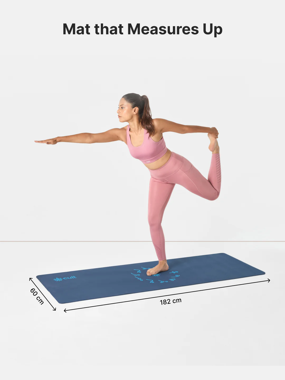 cult Aroma Infused TPE Yoga Mat 6 mm Anti Skid Non Slip Exercise Mat with Carry Bag for Yoga Workout Gym Blue - Image 10