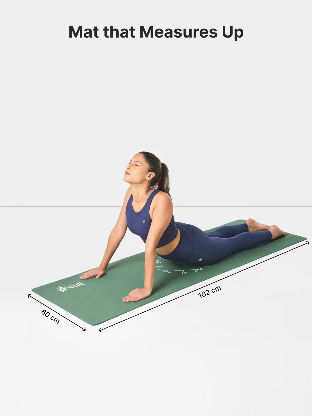 cult Aroma Infused TPE Yoga Mat 6 mm Anti Skid Non Slip Exercise Mat with Carry Bag for Yoga Workout Gym Green - Image 10