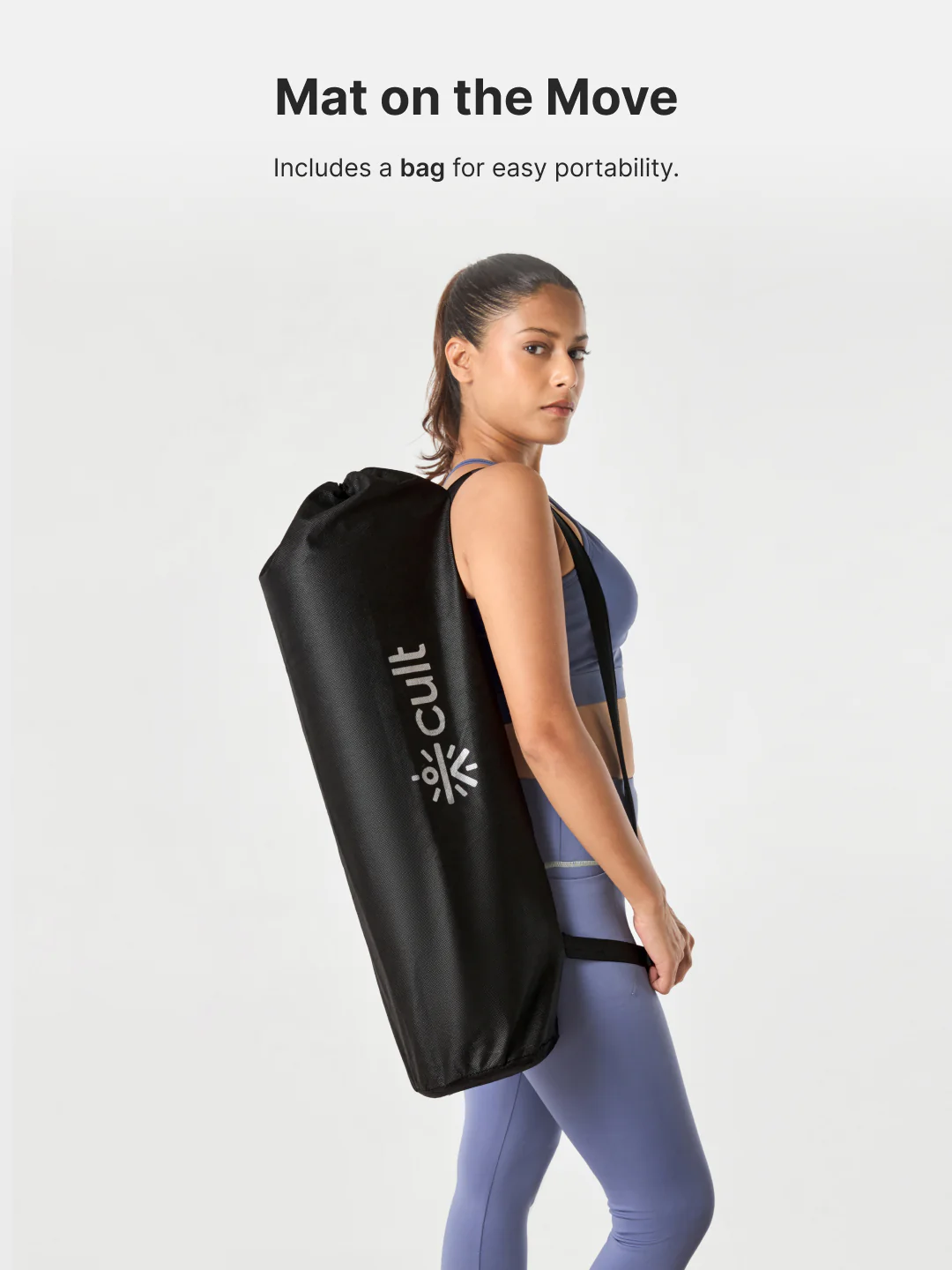 cult Aroma Infused TPE Yoga Mat 6 mm Anti Skid Non Slip Exercise Mat with Carry Bag for Yoga Workout Gym Wine - Image 9