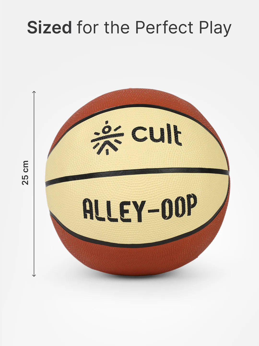 Cult Basketball Combo  Alley-OOP 7 No (Brown/Cream) + Ball Pump - Image 5