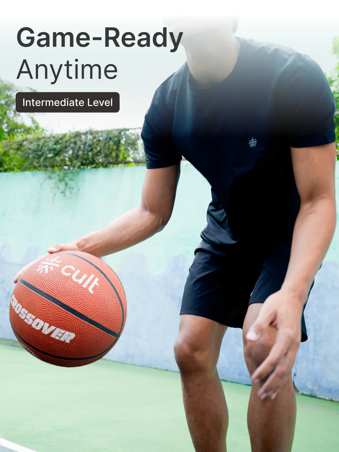 Cult Basketball Combo  Crossover 7 No (Brown) + Ball Pump - Image 3