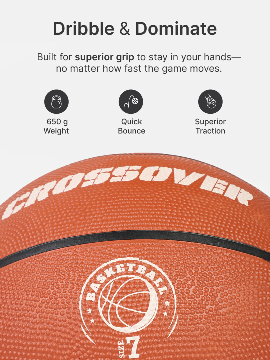 cult Basketball Crossover Brown Size 7 - Image 5