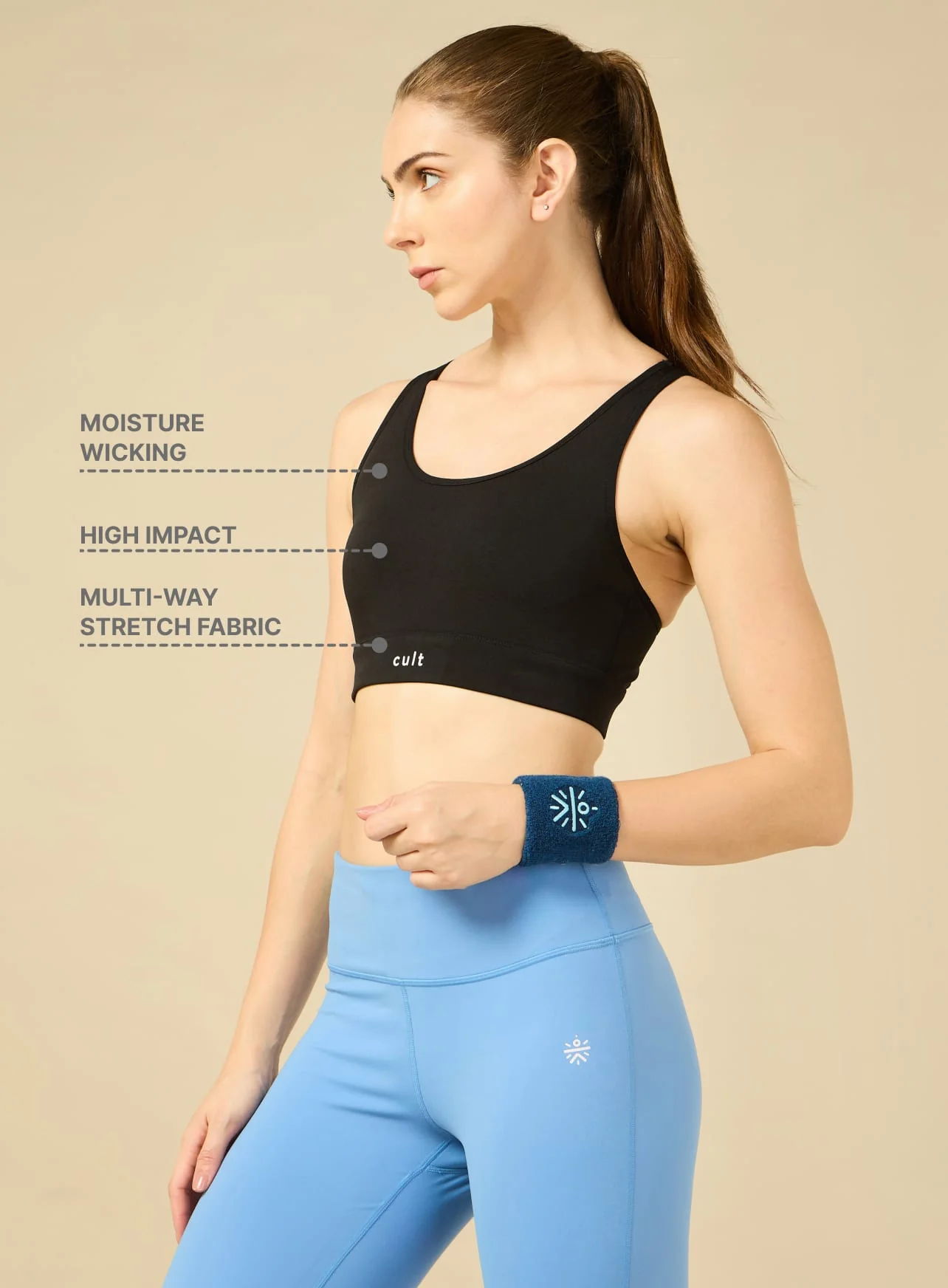 Cult Black Racer back Hook Bra - Image 5