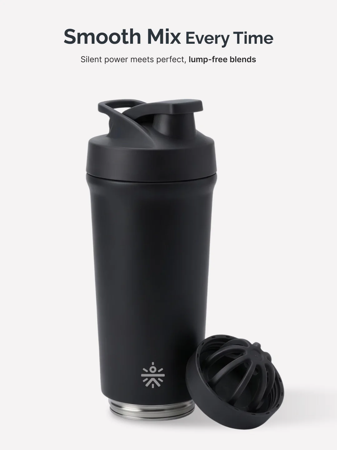 Cult Black Steel Shaker Bottle 700 ml with Bottom Opener – Leakproof & Built for Performance - Image 5