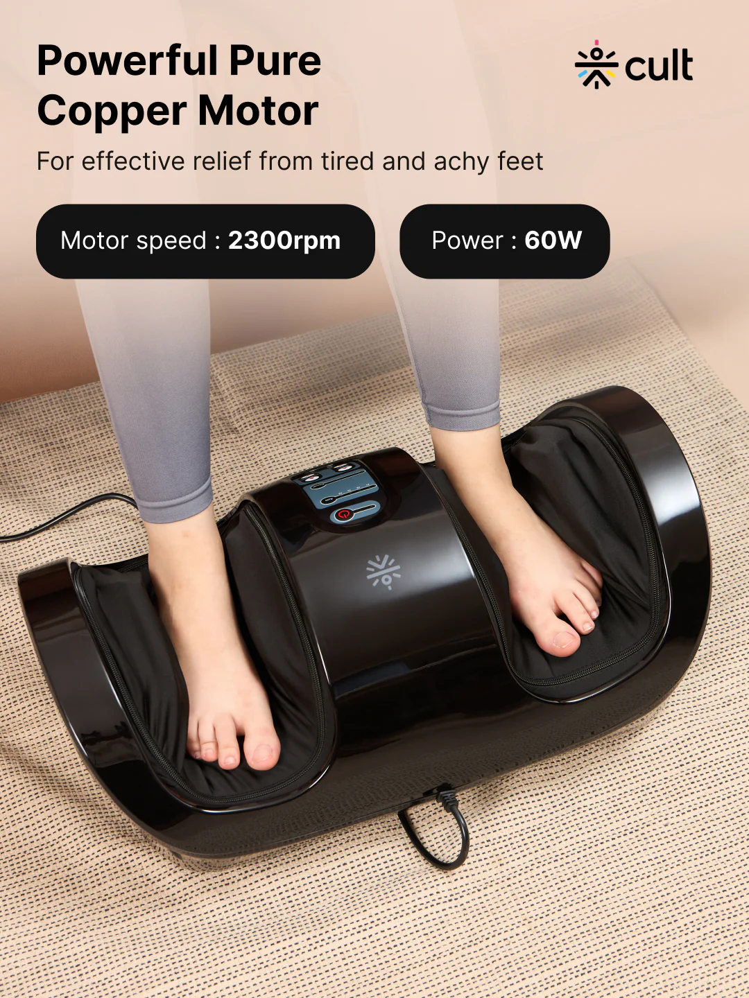 Cult Revive Foot massager with Vibration & Shiatsu therapy, Pain Relief, Boost Blood Circulation - Image 3