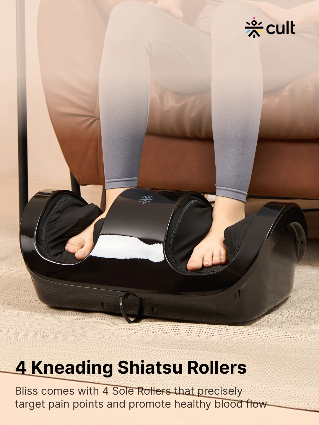 Cult Revive Foot massager with Vibration & Shiatsu therapy, Pain Relief, Boost Blood Circulation - Image 6