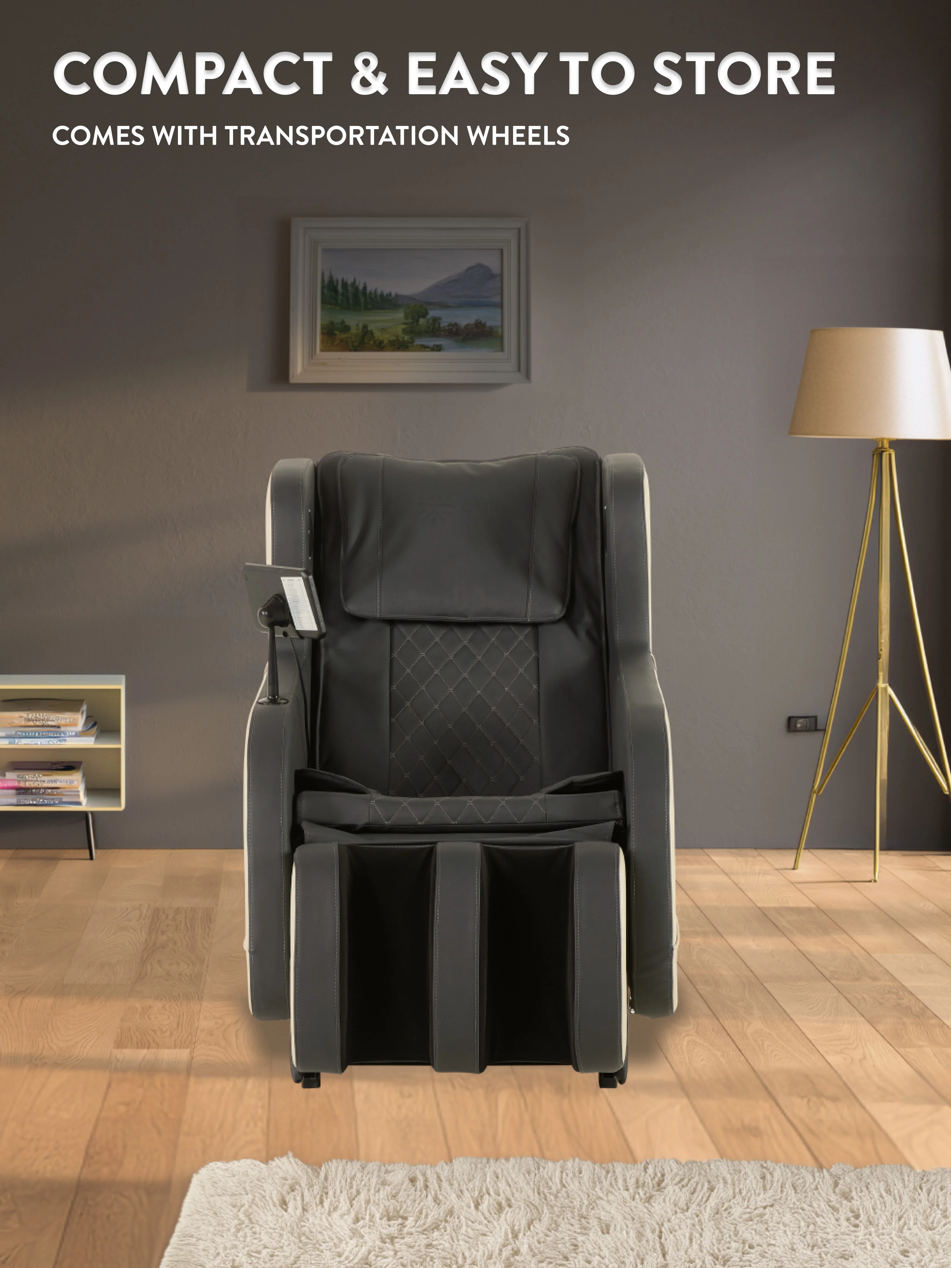 cult BlissGrey Massage Chair with Fixed Point Massage Technique and Bluetooth AI Voice Function for Full Body Massage At Home - Image 8