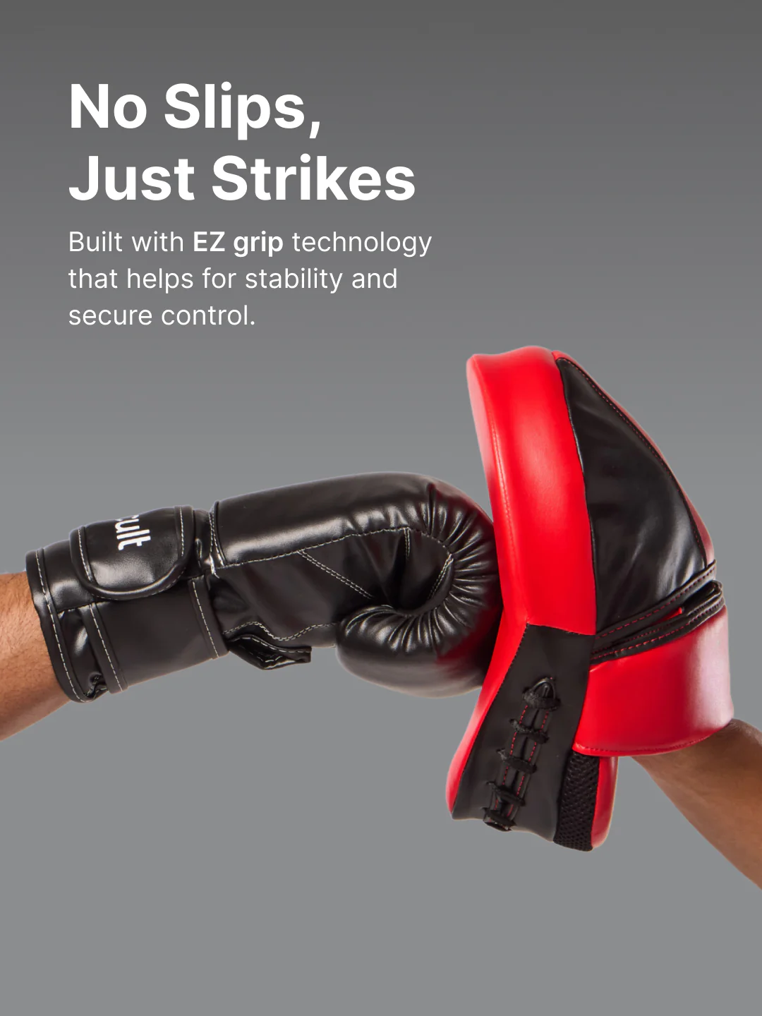cult Boxing Focus Pad Unisex Black Red - Image 5
