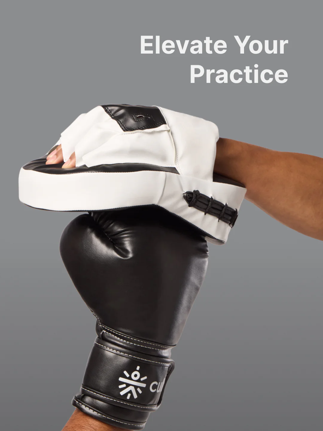 cult Boxing Focus Pad Unisex Black White - Image 2