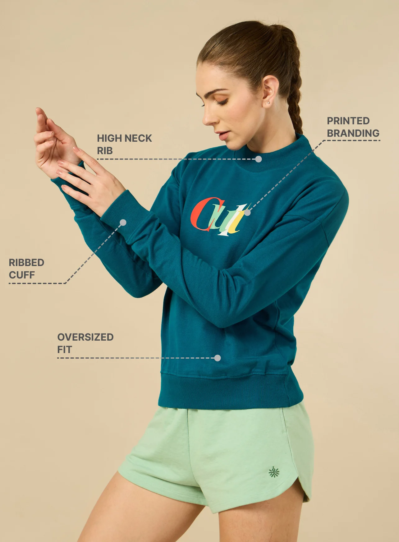 Cult Brand Carrier Blue Sweatshirt - Image 4
