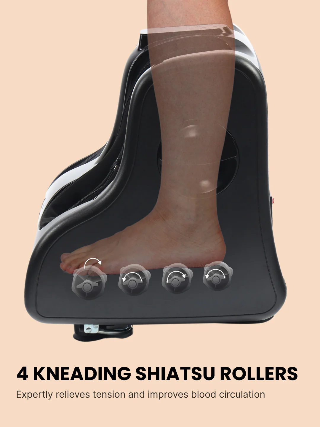 Cult Calm foot & calf Massager with Vibration & Warm Therapy, Air Compression, for Pain Relief and Relaxation - Image 3