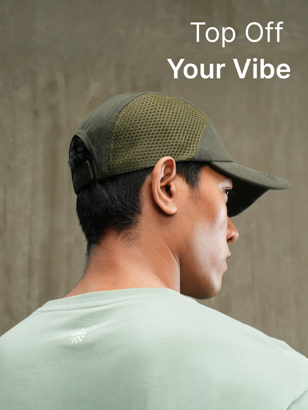 cult Cap With Mesh Olive- Unisex Adjustable Cap for Men & Women - Image 2