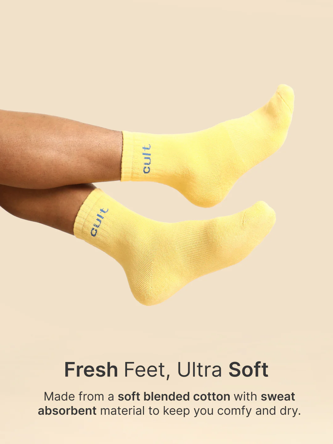 Sports Crew Length Red,Yellow & Blue Pack of 3 Men's Cotton Socks - Image 4
