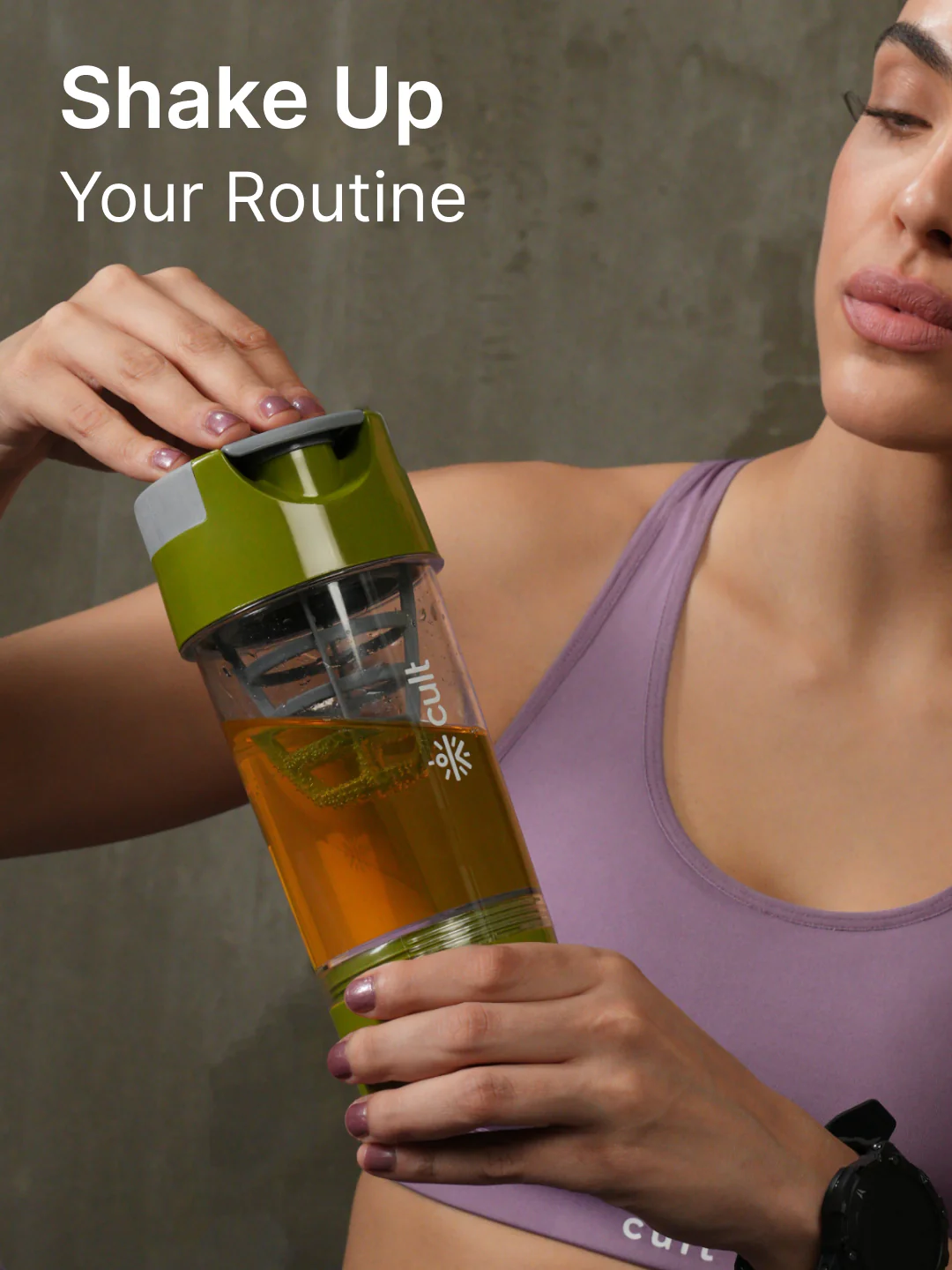 cult Cyclone Shaker 500 ML Olive Grey - Image 2