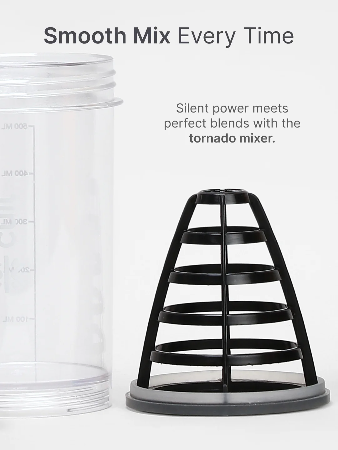 cult Cyclone Shaker 500ML Unisex Black Grey - Image 5