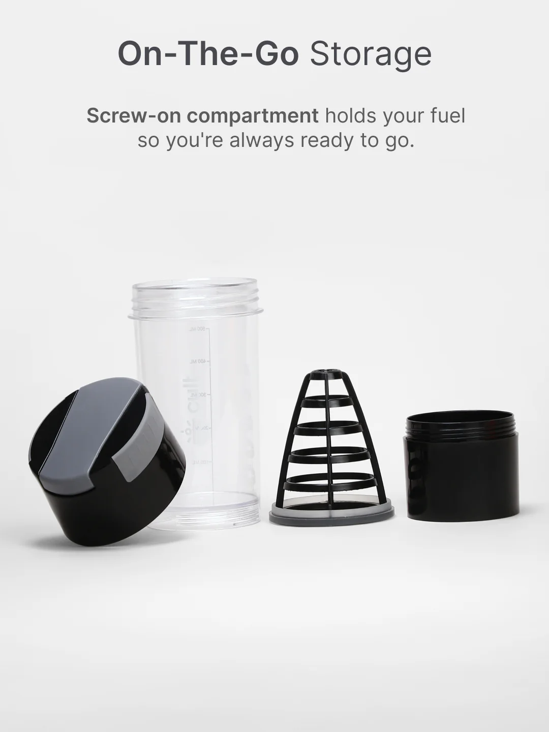 cult Cyclone Shaker 500ML Unisex Black Grey - Image 7