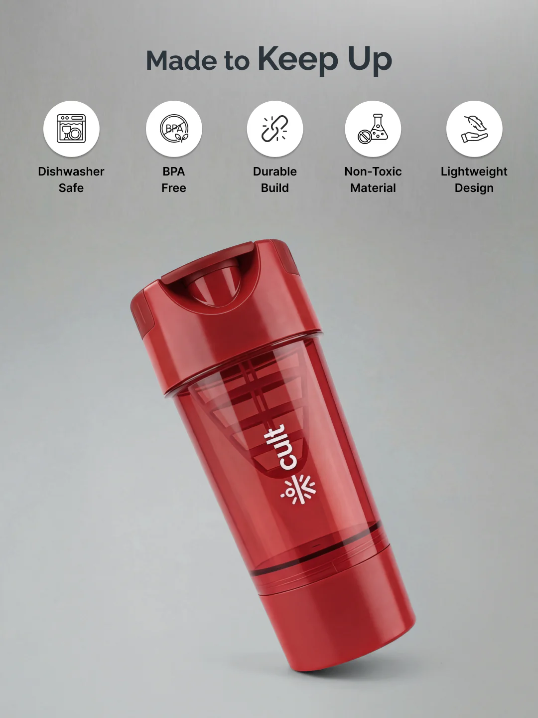 cult Cyclone Shaker 500 ML Red - Image 3