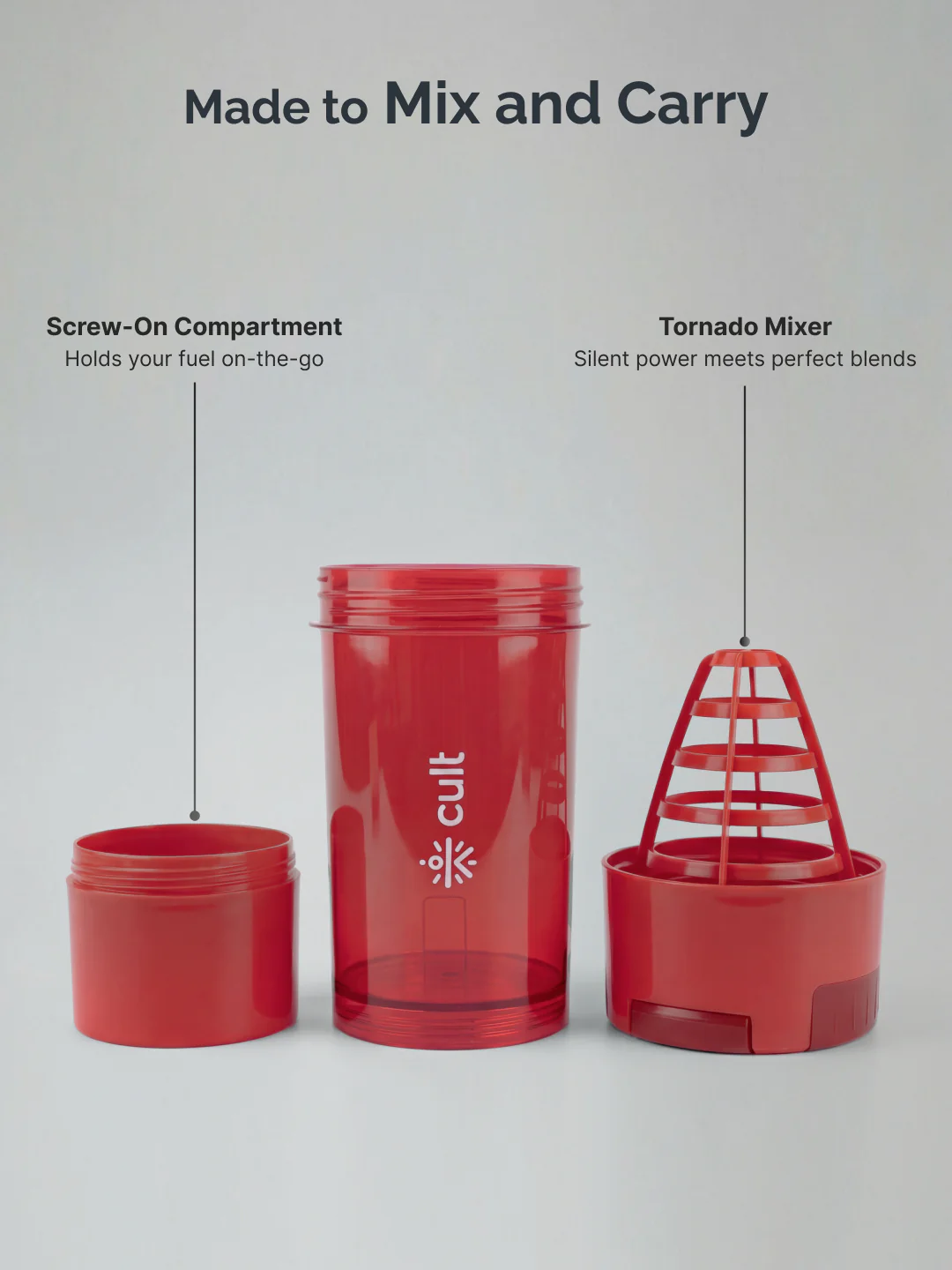 cult Cyclone Shaker 500 ML Red - Image 5