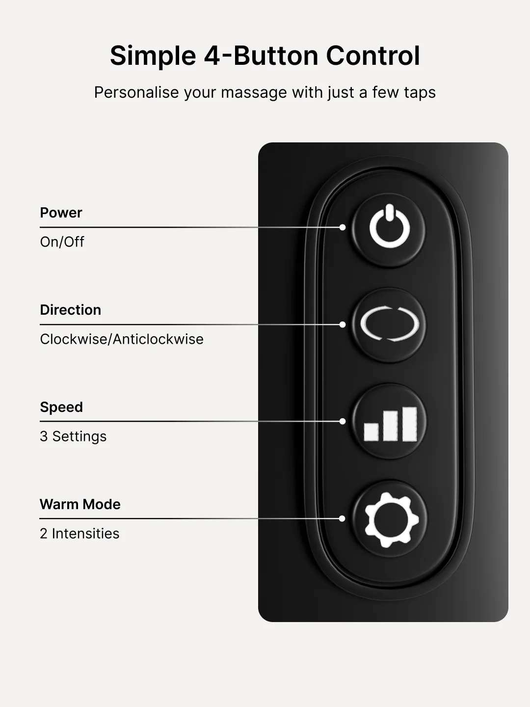 Cult Deep Relax Shoulder massager, 3 speed levels, Deep tissue Kneading Shiatsu rollers for Pain Relief, Cordless Massager - Image 4
