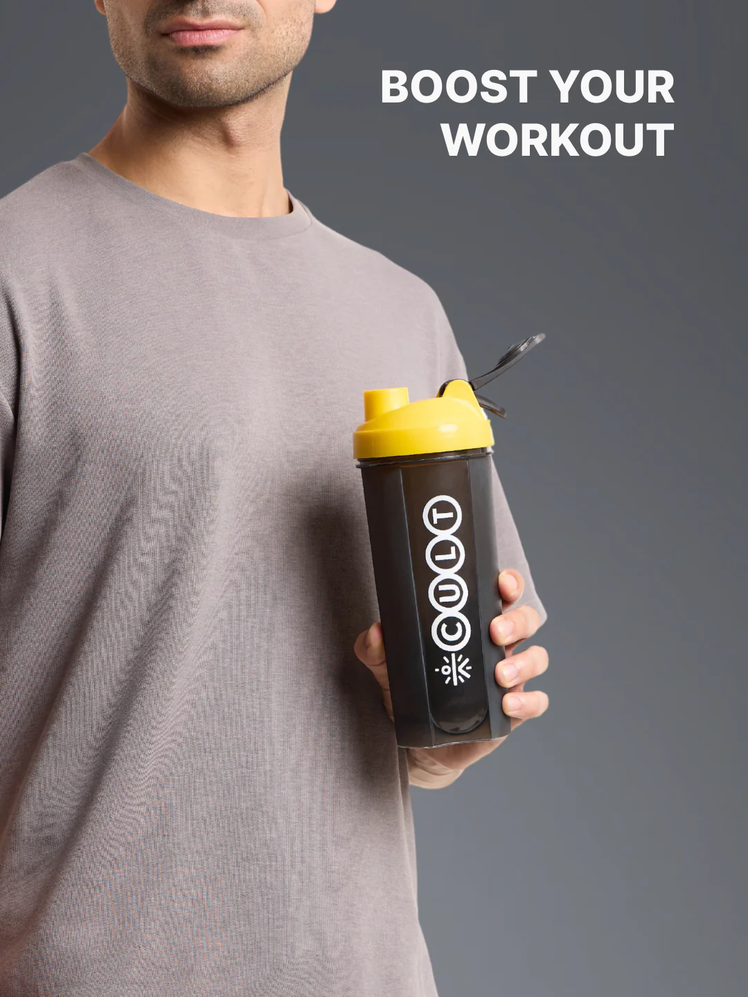 Cult Duffle Bag Blue With Shaker Bottle Yellow 700Ml - Combo - Image 3