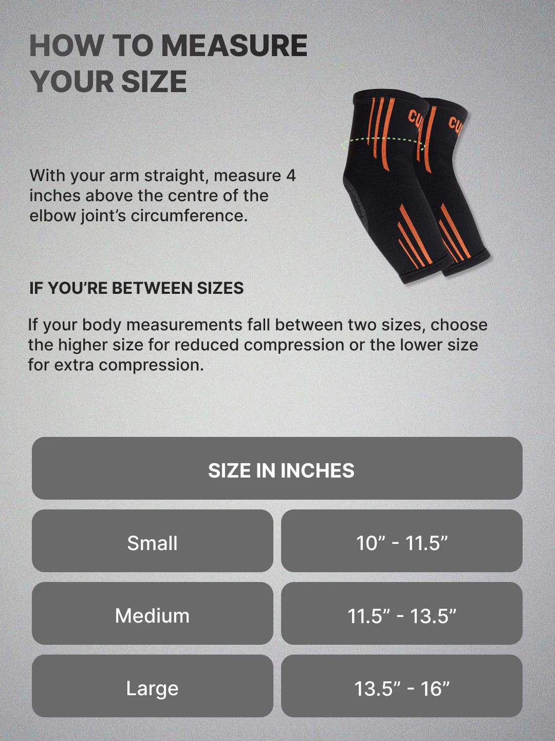 cult Elbow Support Pair For Gym & Exercise Elbow Band For Pain Relief For Men & Women Elbow Support For Sports Black XL - Image 4