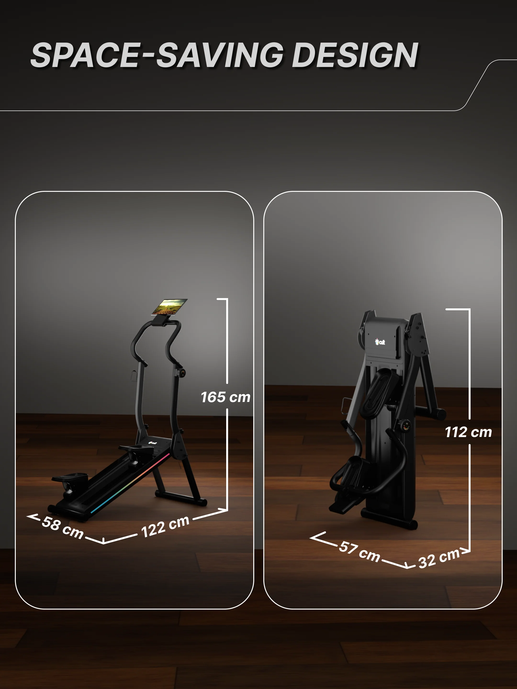 Cult Ever Climb Climber Machine | 150 kg Max Weight | 8-Level Magnetic Resistance | 3-Level Incline & Pedal Inclination | Foldable with Wheels | LED Display & Tablet Holder | Ideal for Home use (with 6 months extended warranty) - Image 10