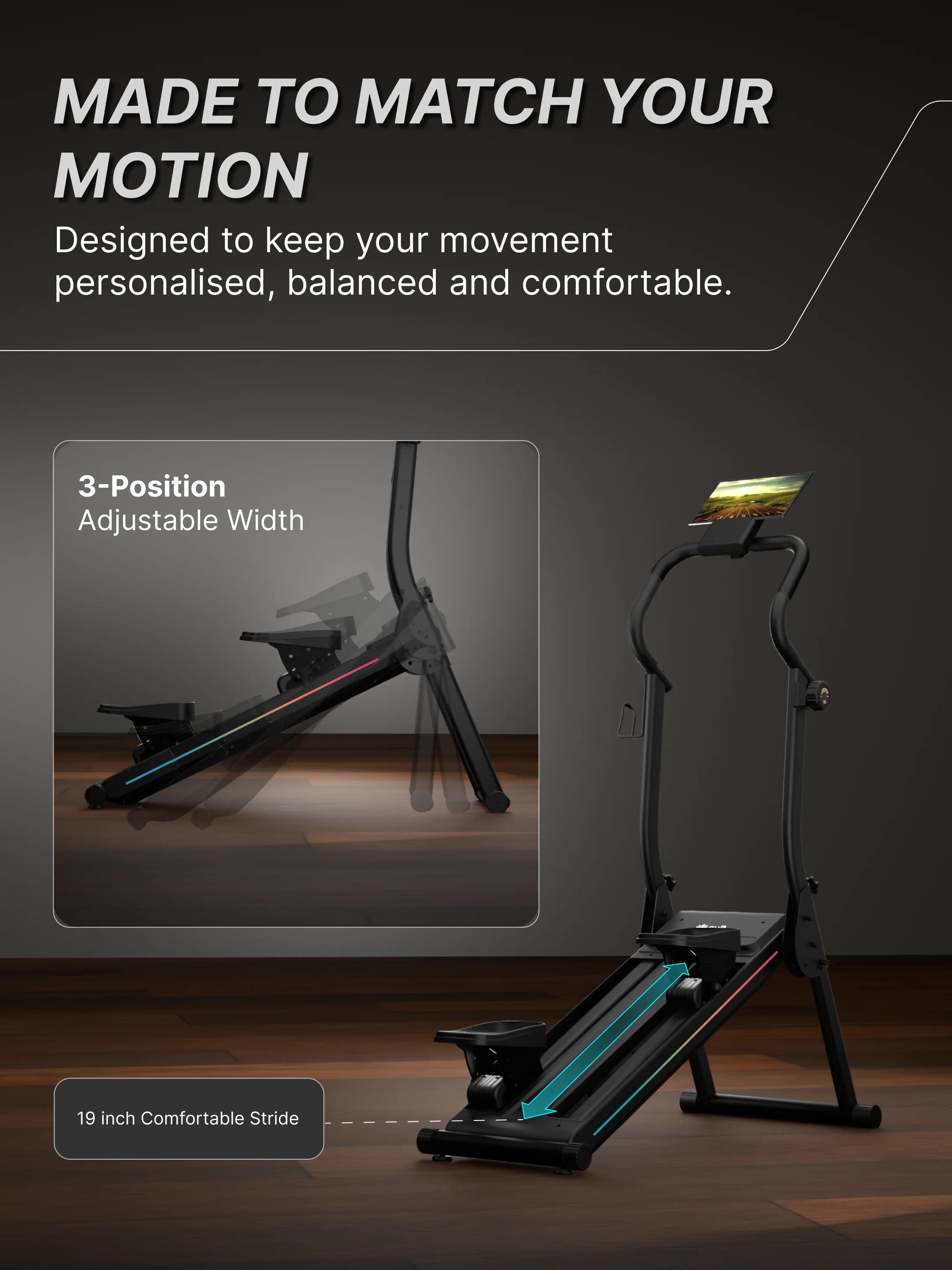 Cult Ever Climb Climber Machine | 150 kg Max Weight | 8-Level Magnetic Resistance | 3-Level Incline & Pedal Inclination | Foldable with Wheels | LED Display & Tablet Holder | Ideal for Home use (with 6 months extended warranty) - Image 7