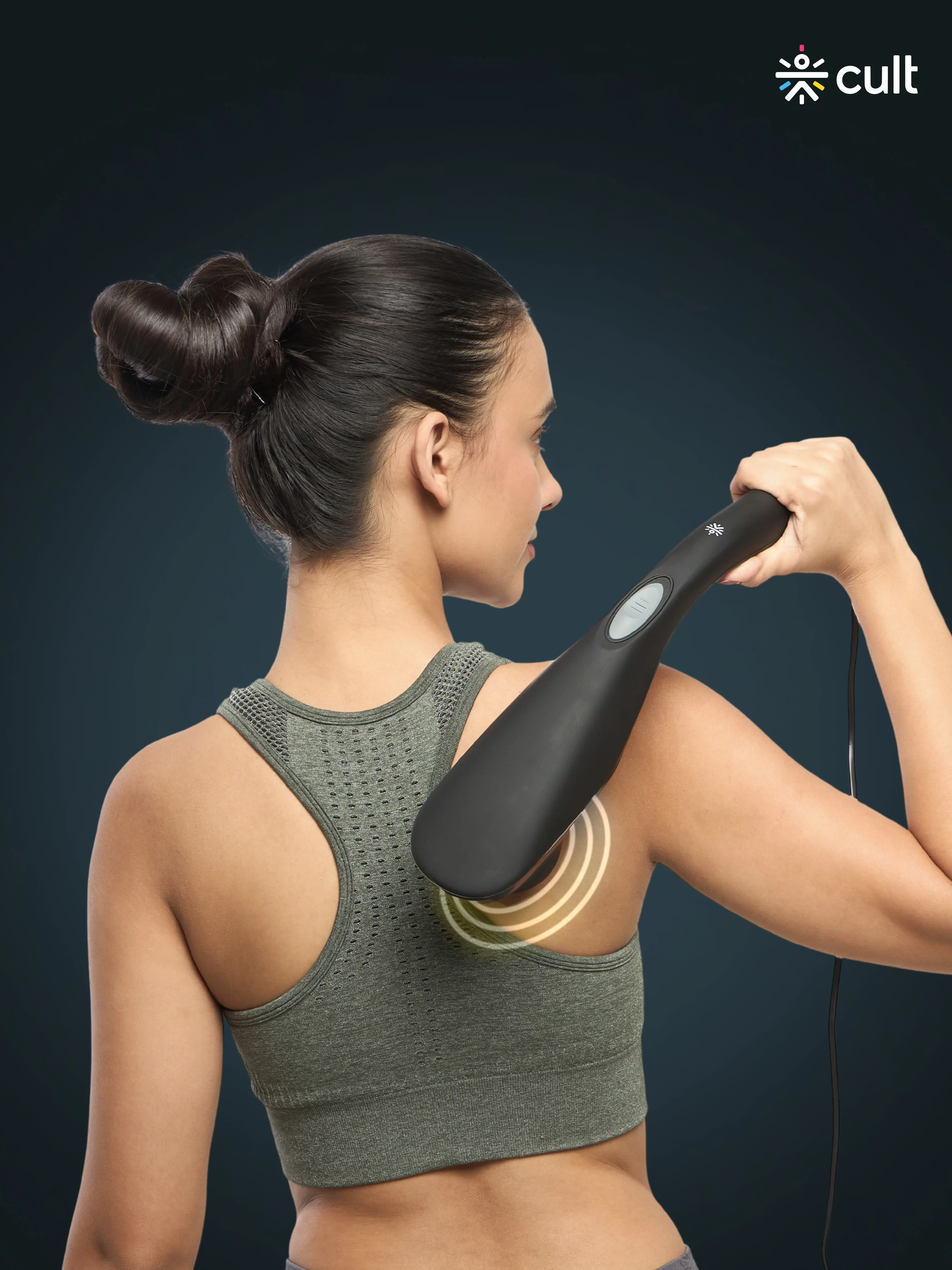 Cult Flex Corded Electric Handheld Full Body Massager with 4 Interchangeable Heads and Adjustable Speed Settings for Pain Relief and Relaxation - Image 9