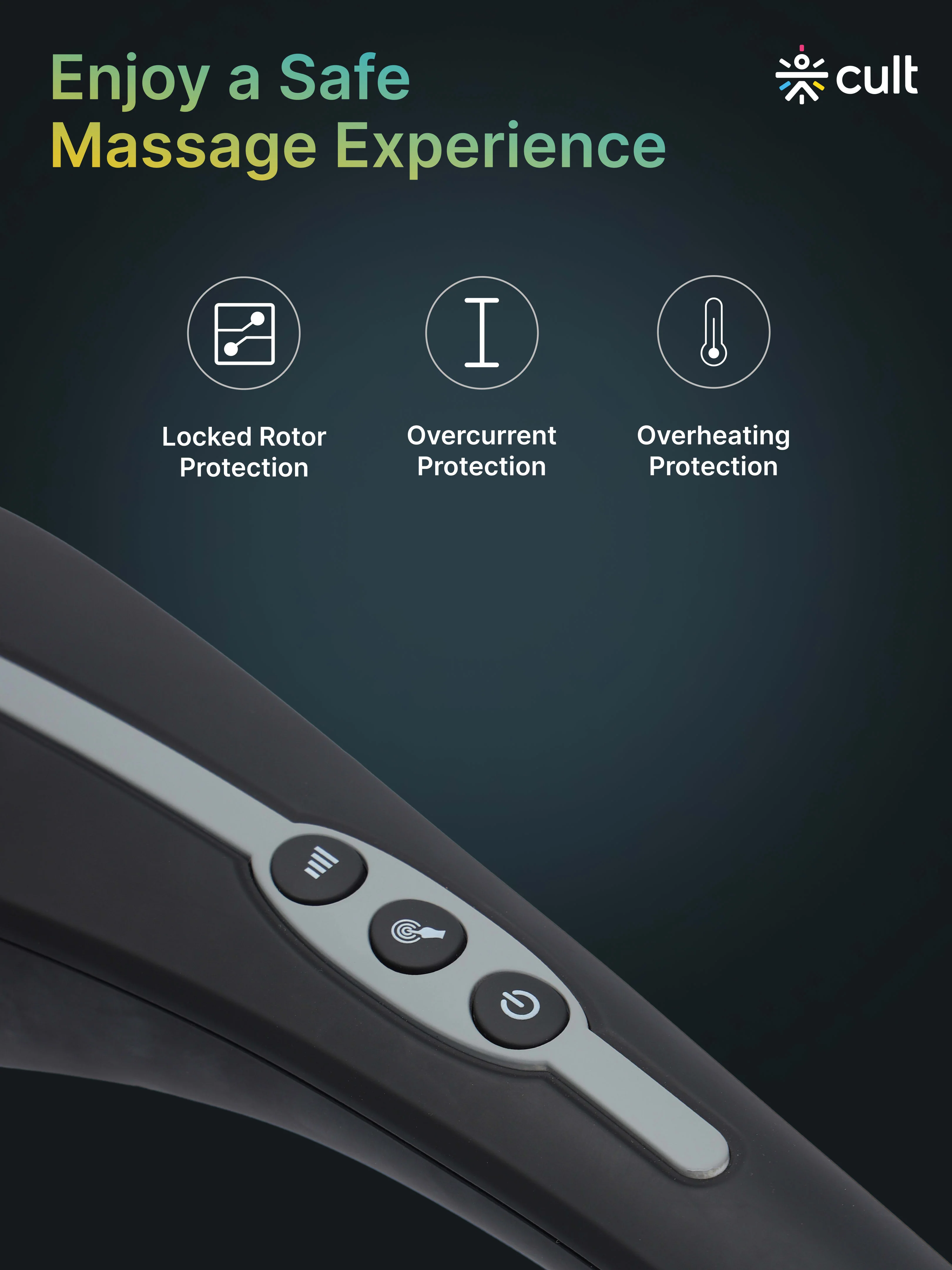 Cult Flex Pro Cordless Electric Handheld Full Body Massager with 4 Interchangeable Heads, 6 modes, and 6 Adjustable Speed Settings for Pain Relief and Relaxation - Image 8