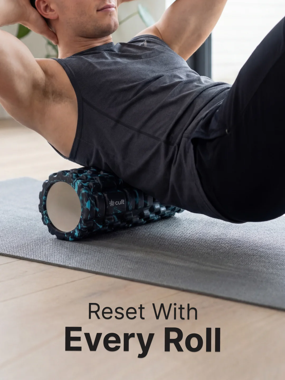 cult Foam Roller Marble Blue  - Muscle Recovery & Deep Tissue Massage - Image 2