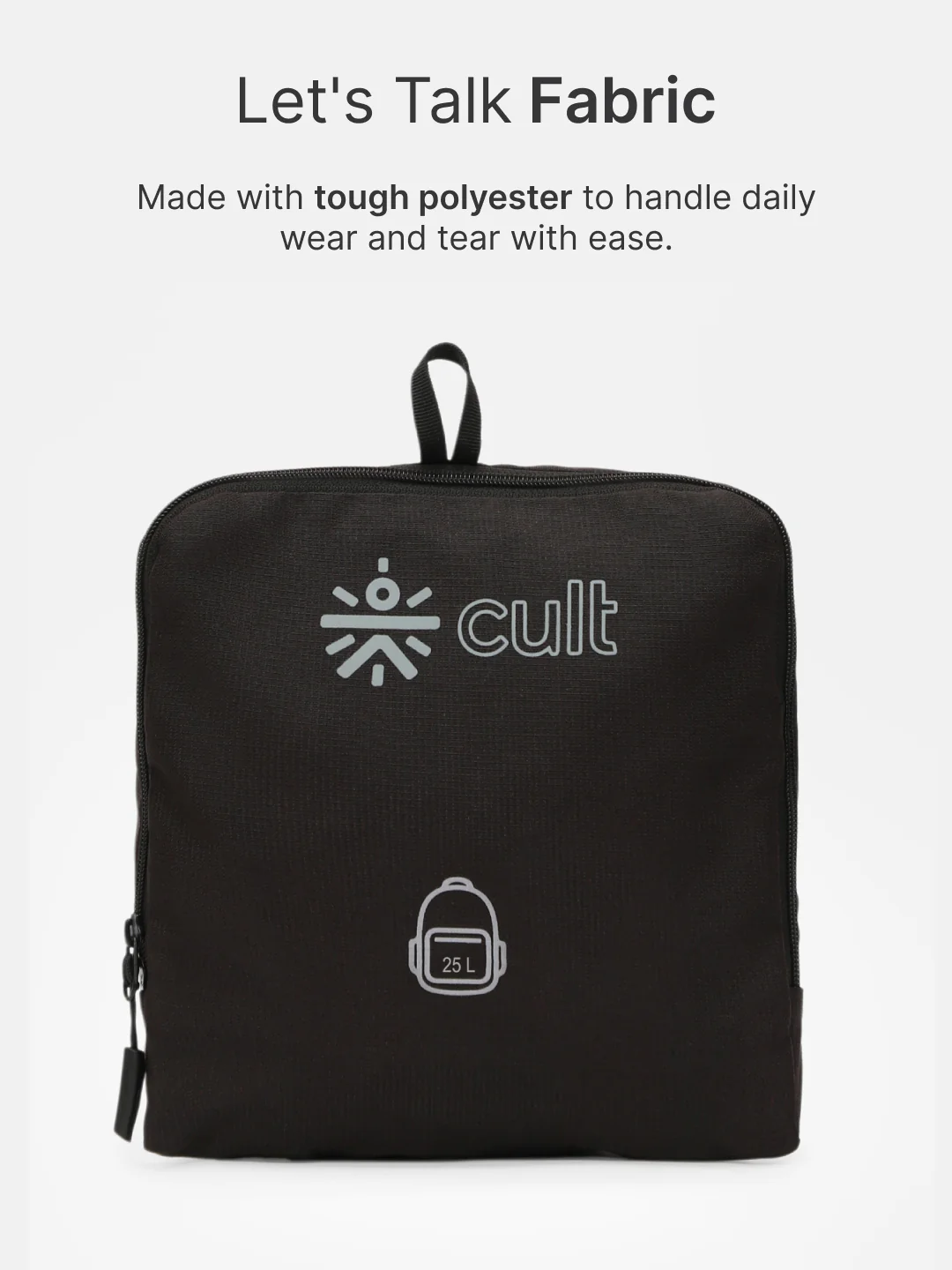 cult Foldable Backpack  25L Black - Image 5