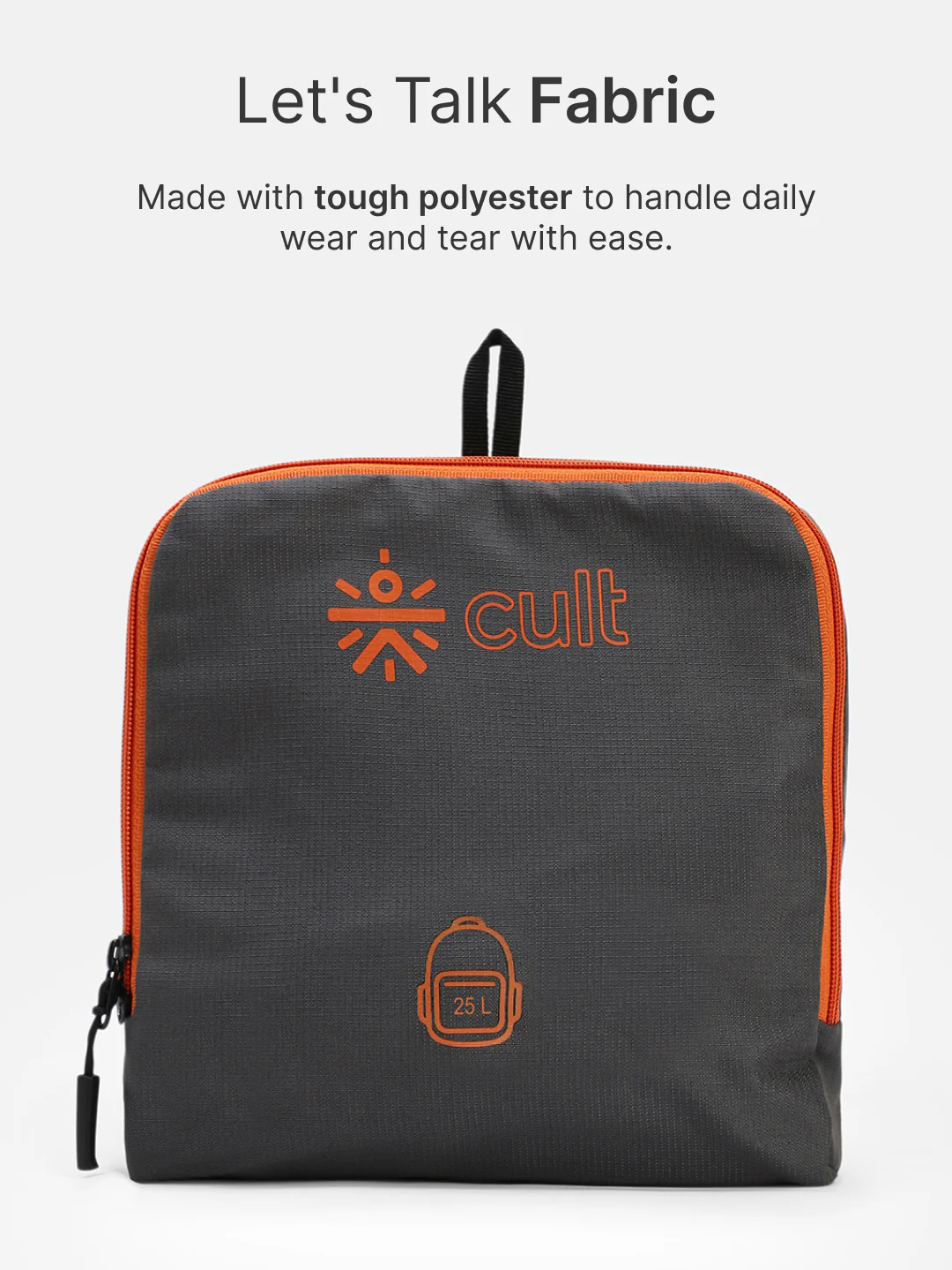 cult Foldable Backpack  25L Grey - Image 5