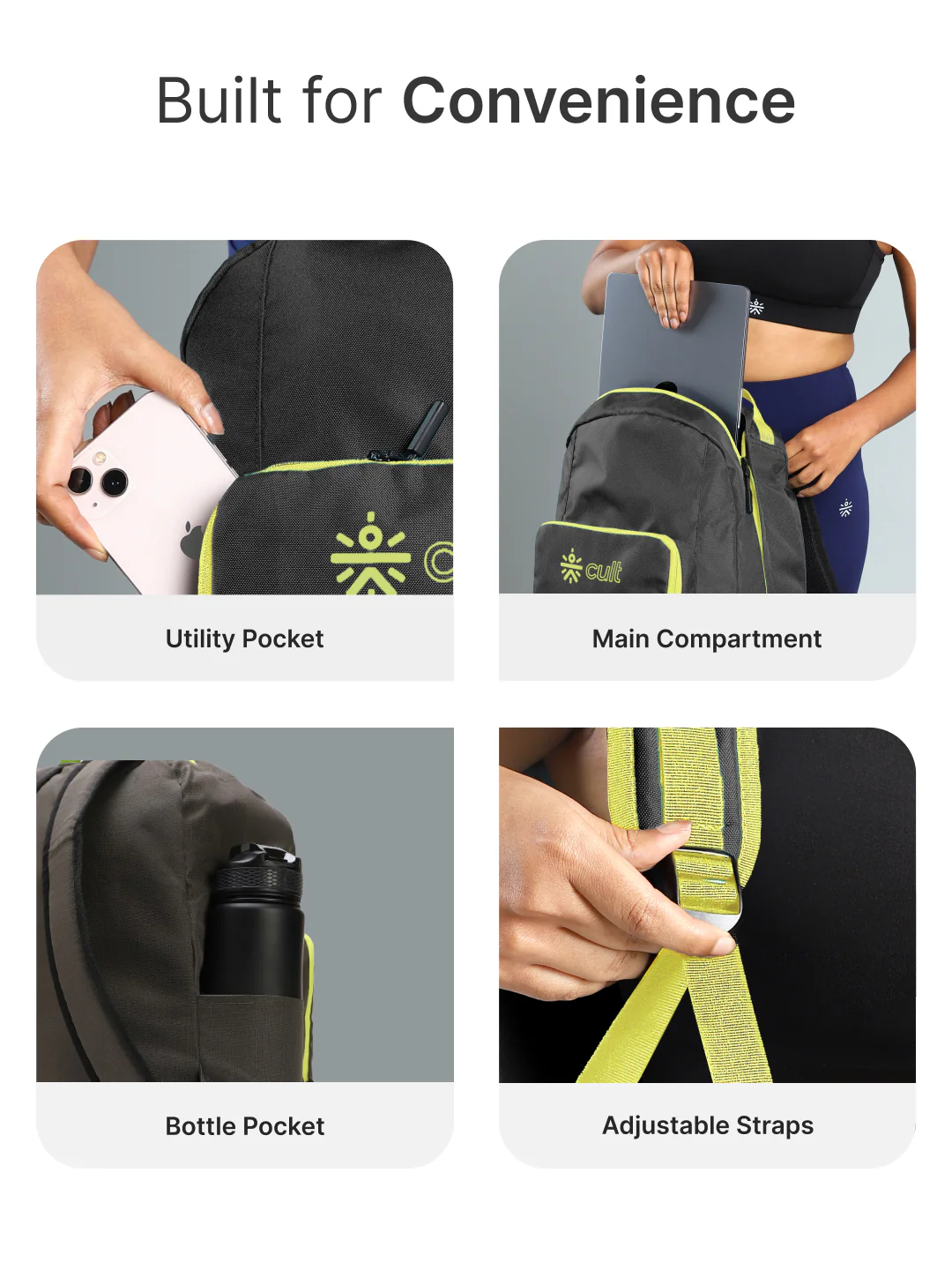 cult Foldable Backpack  25L Olive - Image 4