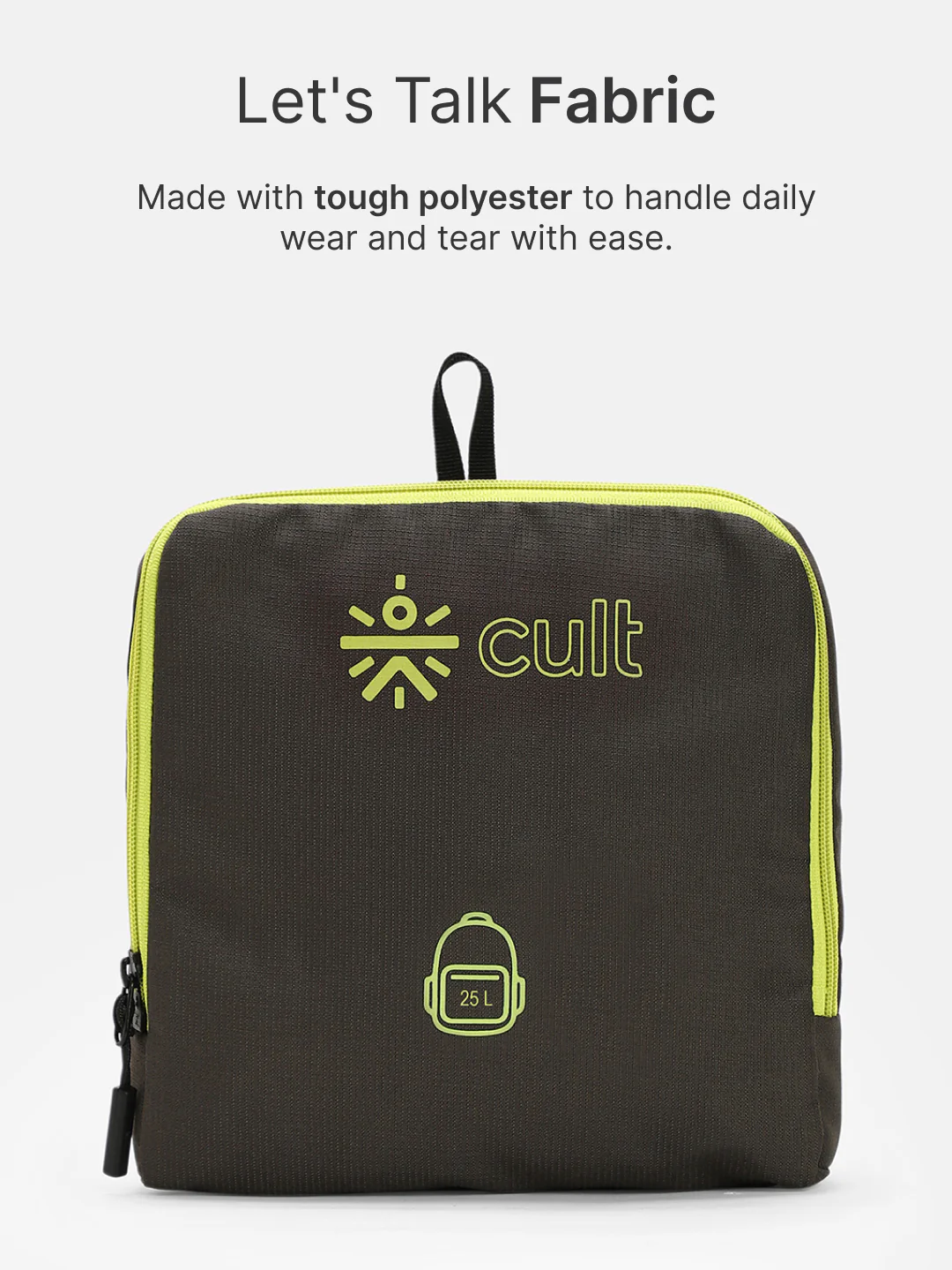 cult Foldable Backpack  25L Olive - Image 5