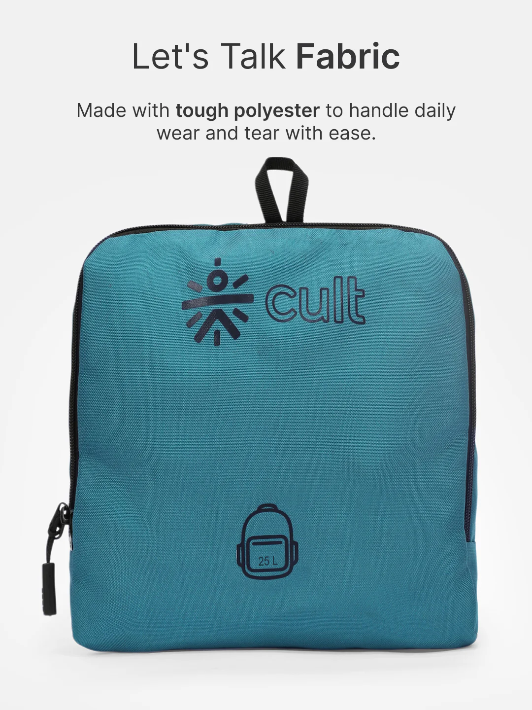 cult Foldable Backpack  25L Teal - Image 5