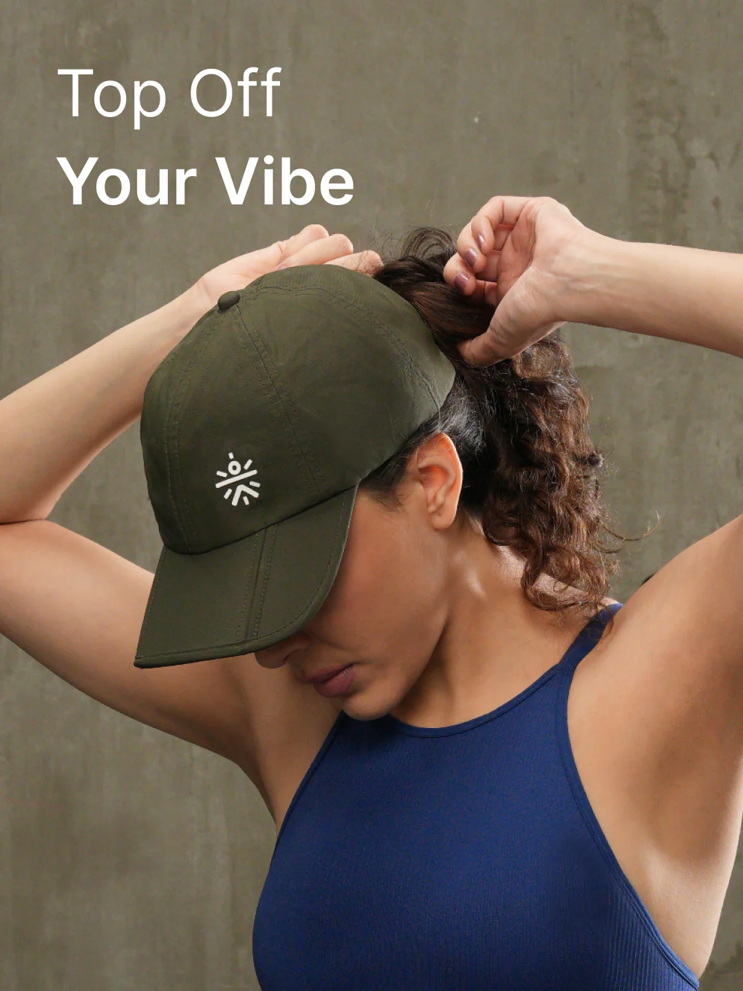 cult Foldable Cap Unisex with Adjustable Strap Olive - Image 2