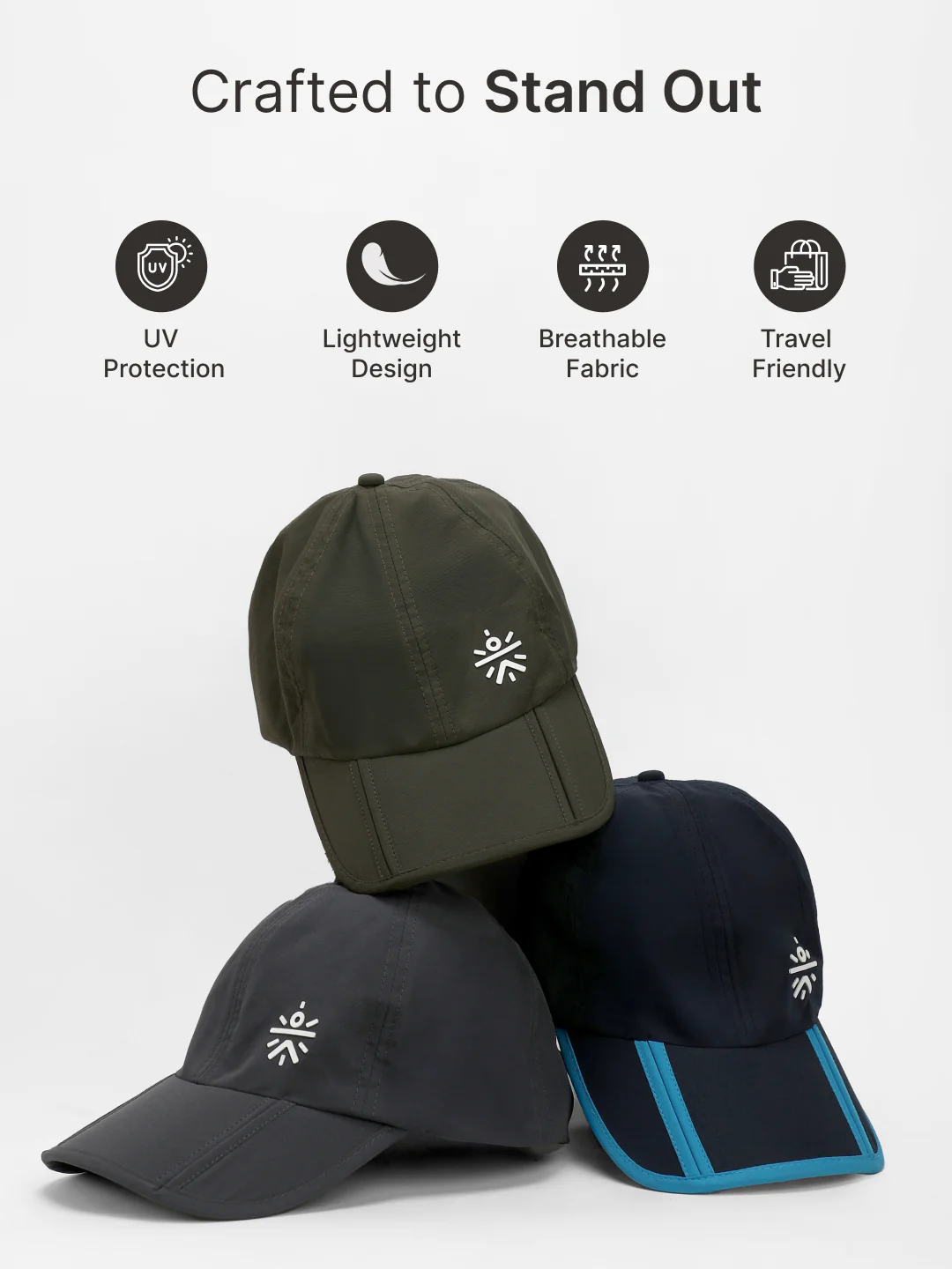 cult Foldable Cap Unisex with Adjustable Strap Olive - Image 3