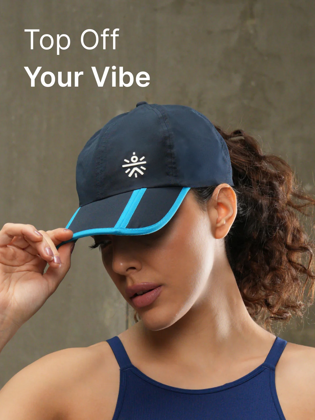 cult Foldable Cap Unisex with Adjustable Strap Blue - Image 2