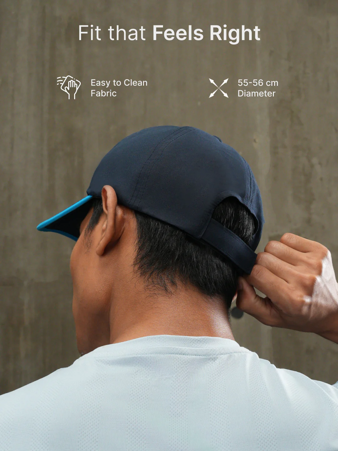 cult Foldable Cap Unisex with Adjustable Strap Blue - Image 6