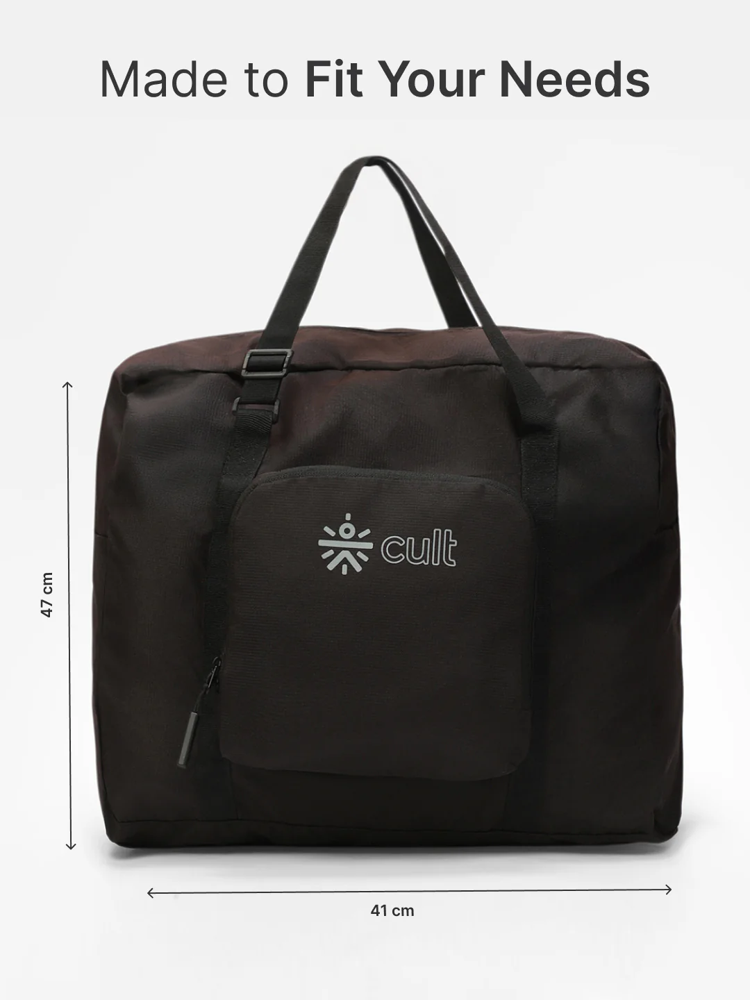 cult Foldable Duffle Bag  30L Black - Image 7
